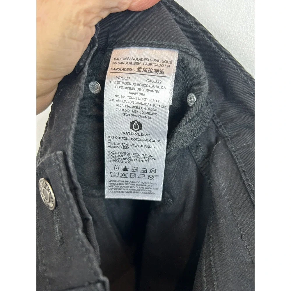 Levis Black Jeans Mens 30x31 Athletic Fit Cotton Blend Signature Gold